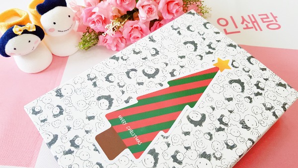트리모양 라벨 스티커 제작 크리스마스 트리 로고 선물 포장 제품 상품 소량 인쇄 유포지 56170