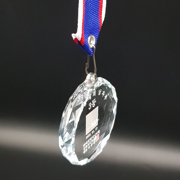 팔씨름 대회 메달 제작 1개부터가능 - 크리스탈메달 남자부 경기 우승 준우승 3등 행사 기념 소량 인쇄 수여 단체용 158