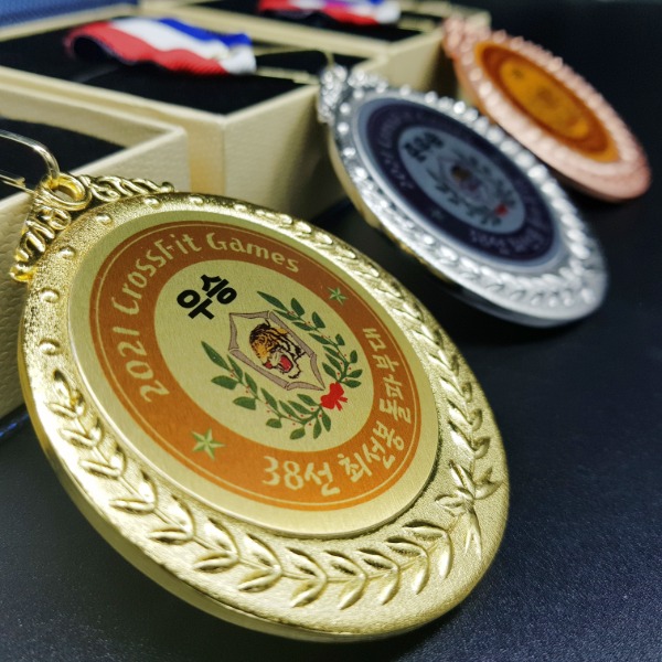 군대 행사 기념 메달 제작 1개부터 가능 - 군부대 대회 증정 우승 소량 인쇄 양면가능 84